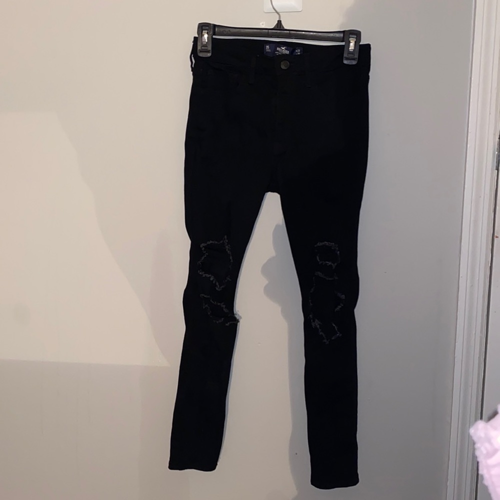 Black ripped jeans